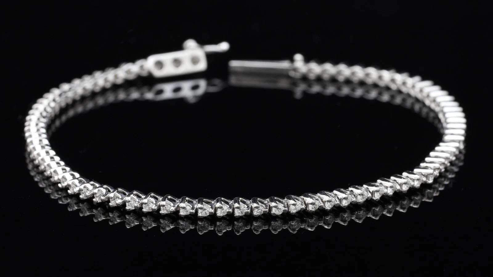 BRACCIALE TENNIS IN ORO BIANCO 18 KT