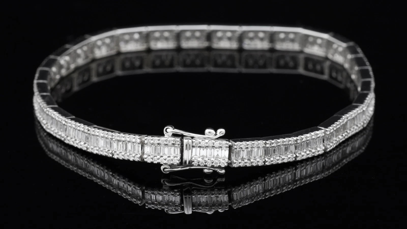 BRACCIALE TENNIS IN ORO BIANCO 18 KT