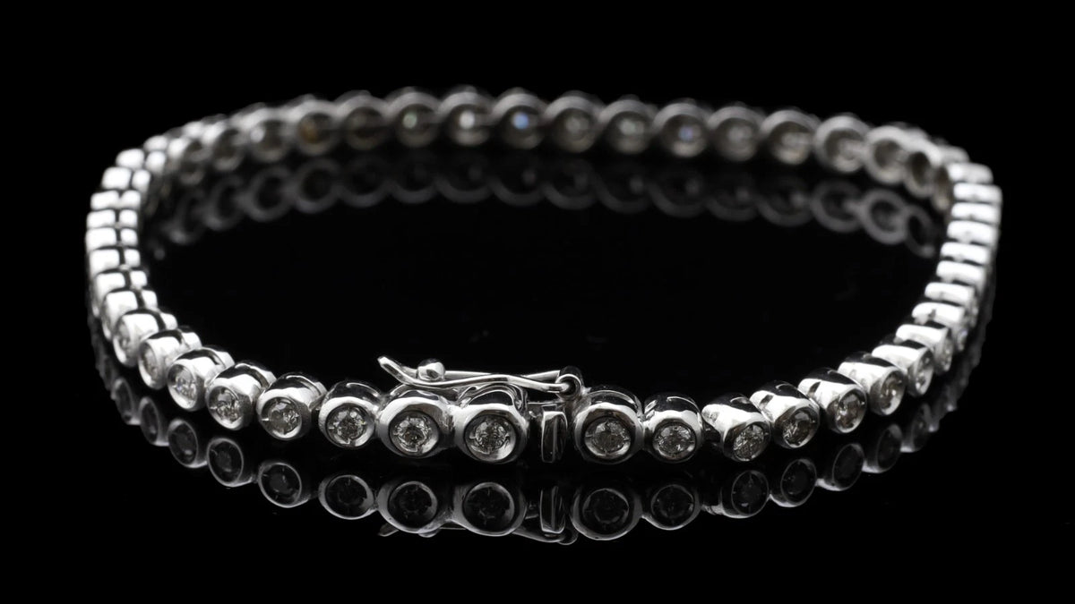 BRACCIALE TENNIS IN ORO BIANCO 18KT 750
