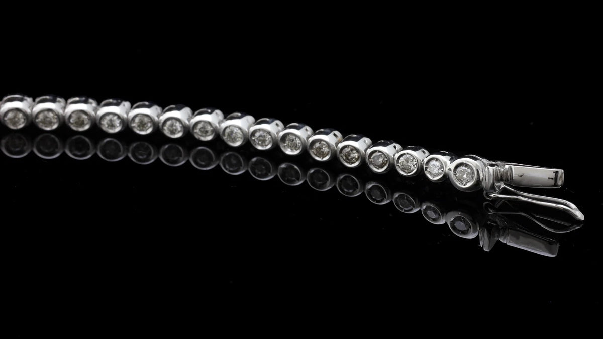 BRACCIALE TENNIS IN ORO BIANCO 18KT 750