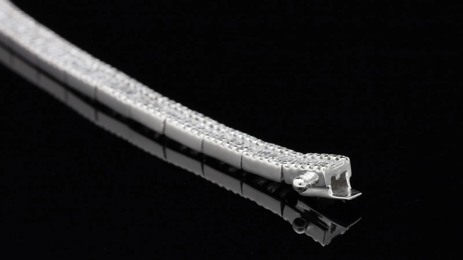 BRACCIALE TENNIS IN ORO BIANCO 18 KT
