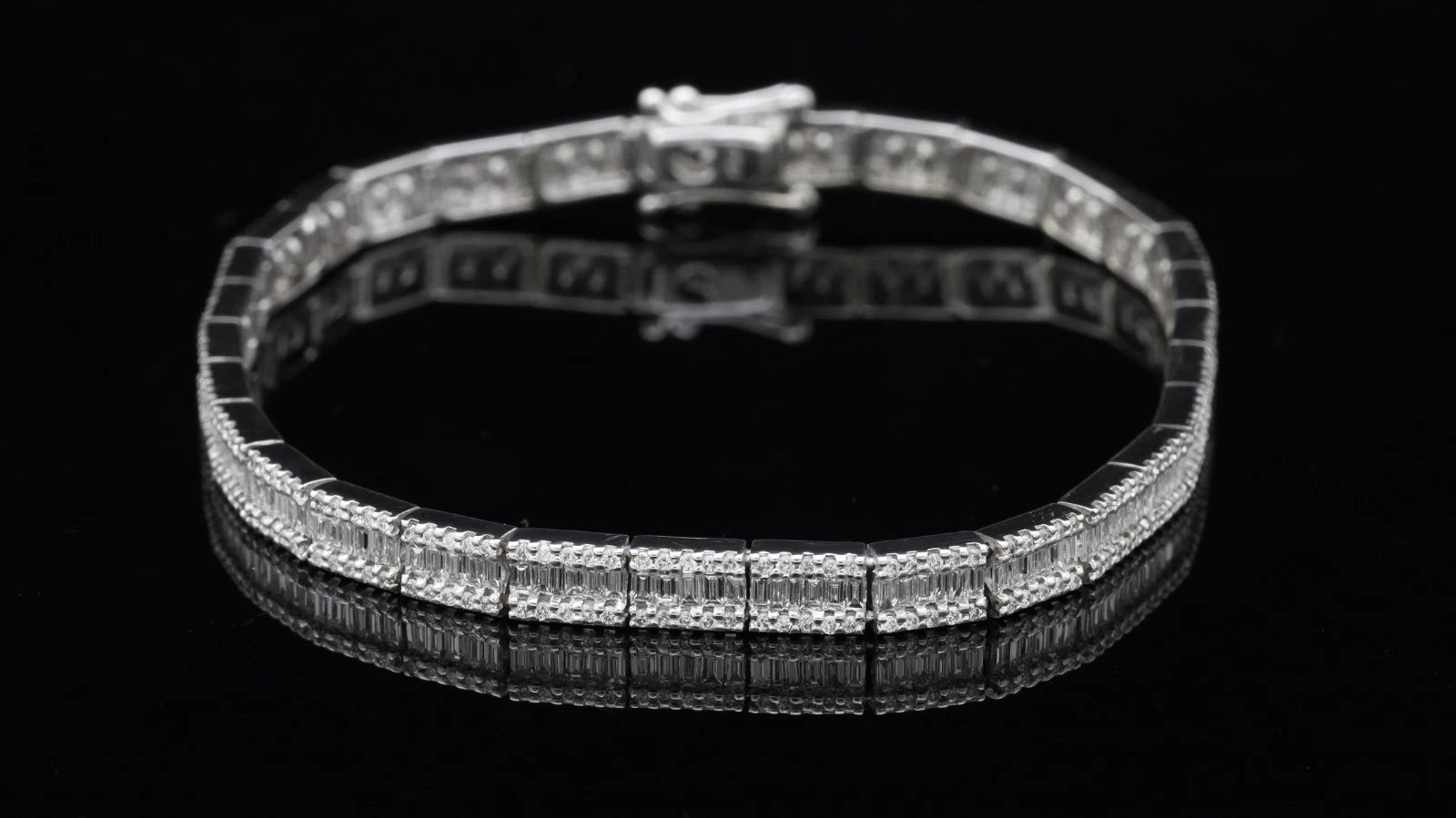BRACCIALE TENNIS IN ORO BIANCO 18 KT