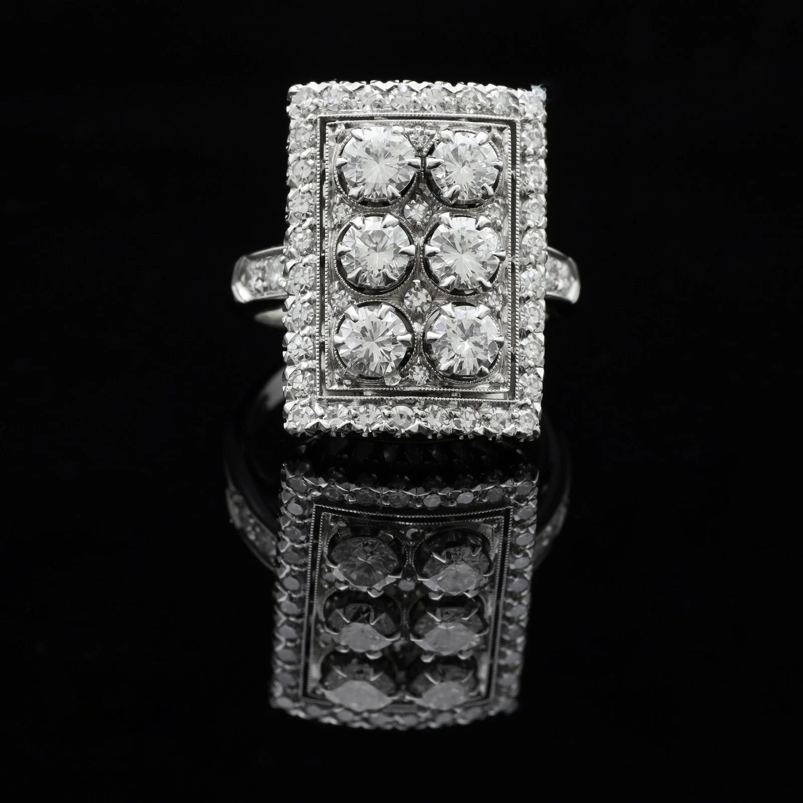 ANELLO ART DECO IN ORO BIANCO 18KT