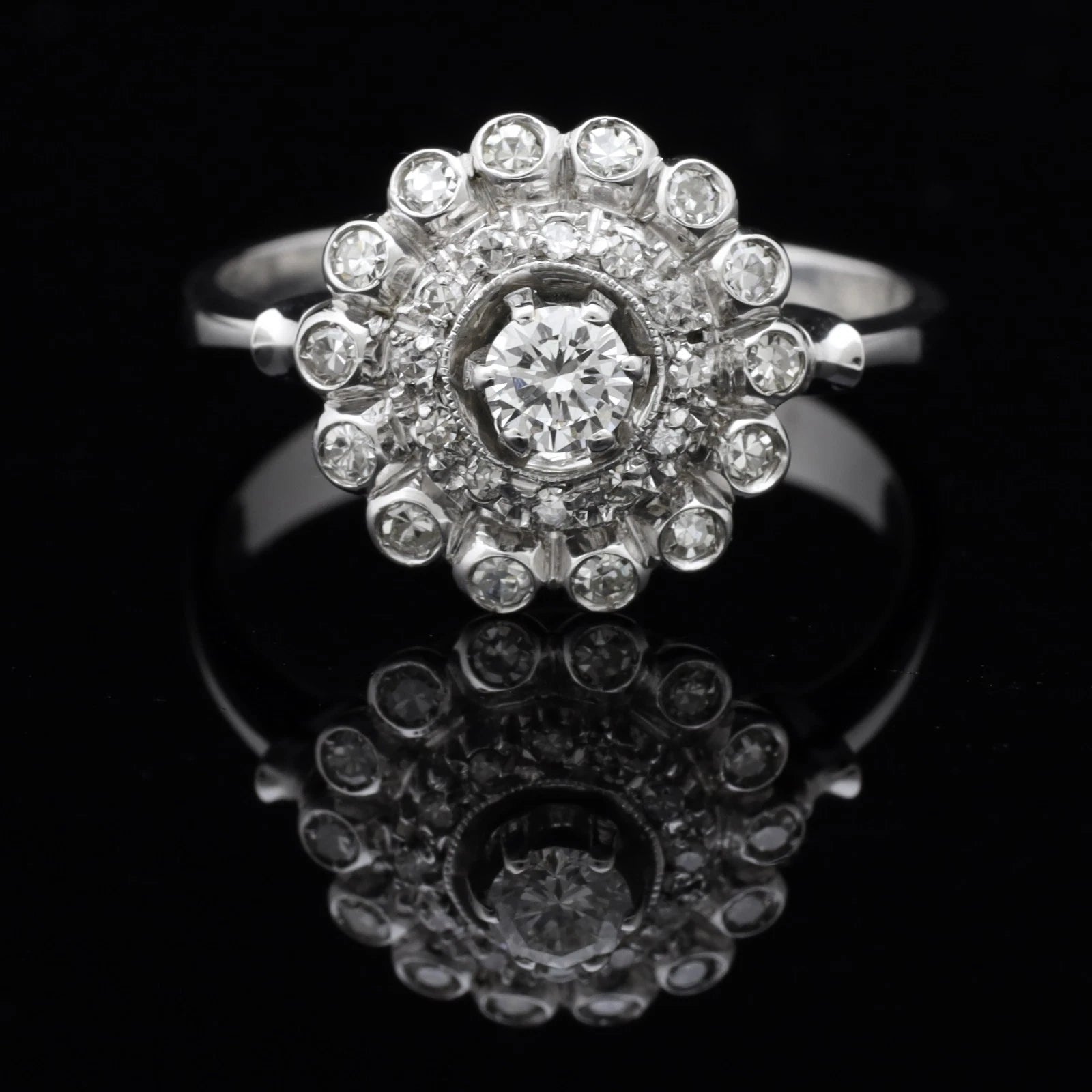 ANELLO VINTAGE IN ORO BIANCO 18 KT