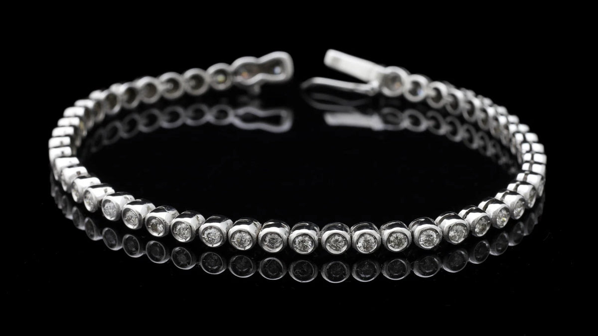 BRACCIALE TENNIS IN ORO BIANCO 18KT 750