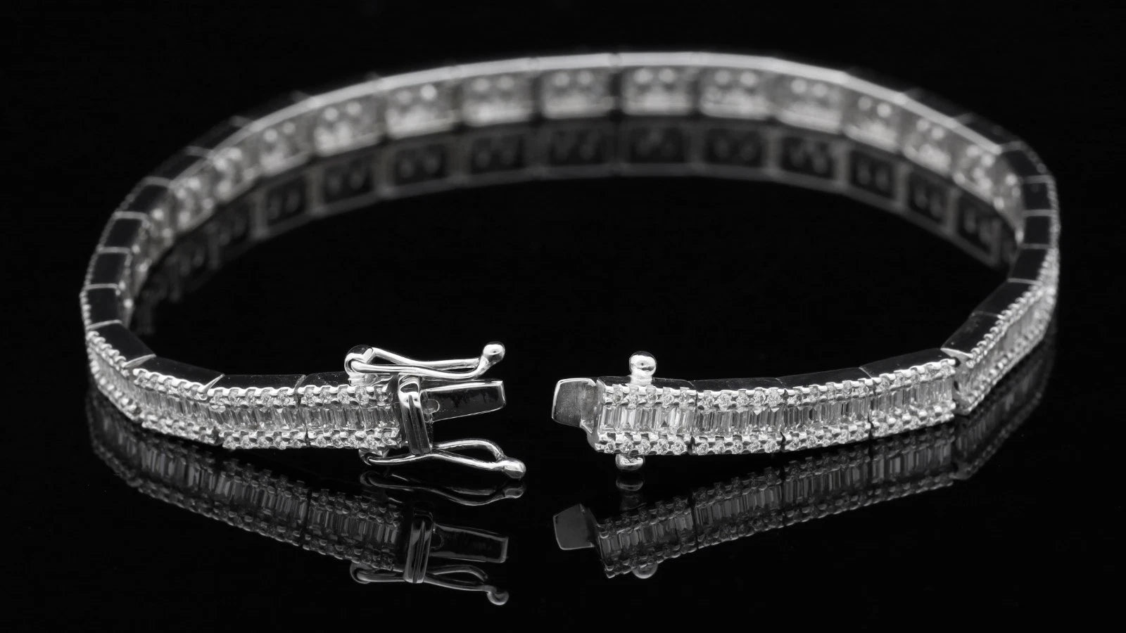 BRACCIALE TENNIS IN ORO BIANCO 18 KT