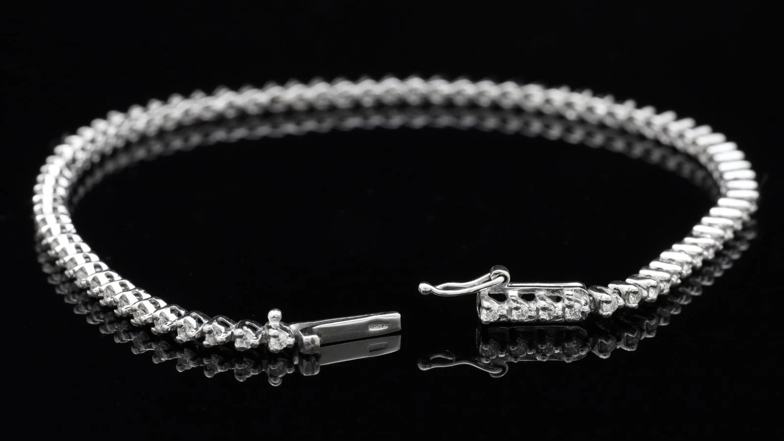BRACCIALE TENNIS IN ORO BIANCO 18 KT
