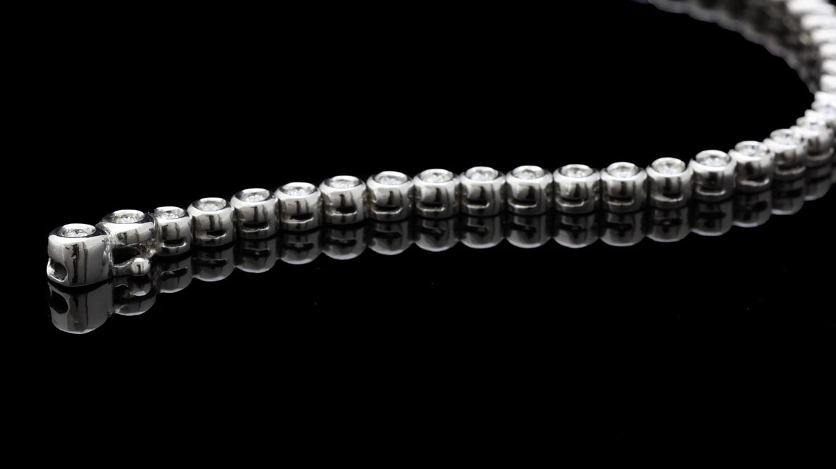 BRACCIALE TENNIS IN ORO BIANCO 18KT 750