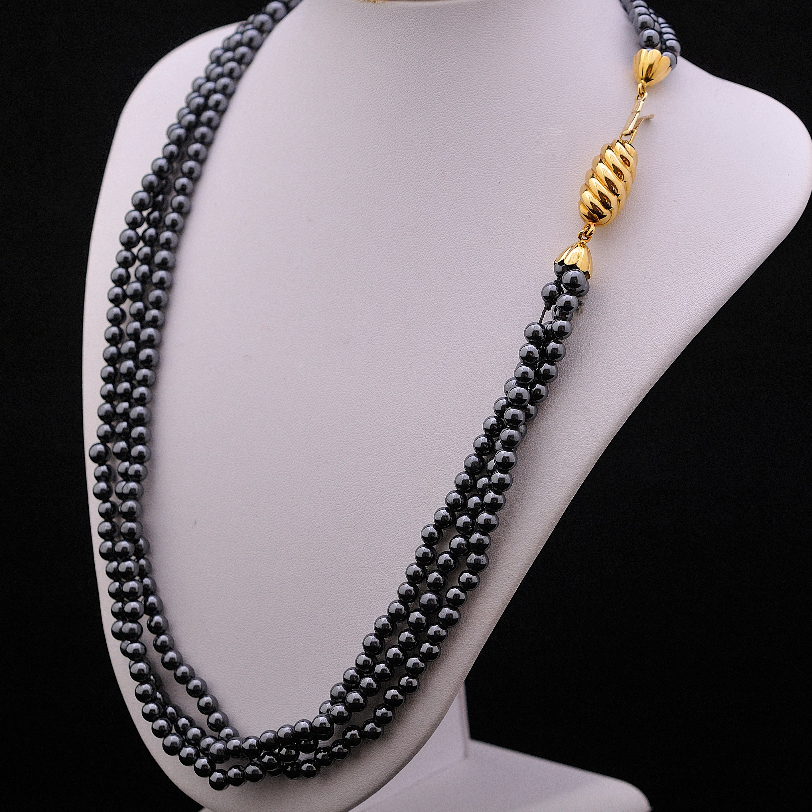 COLLANA IN ORO E EMATITE