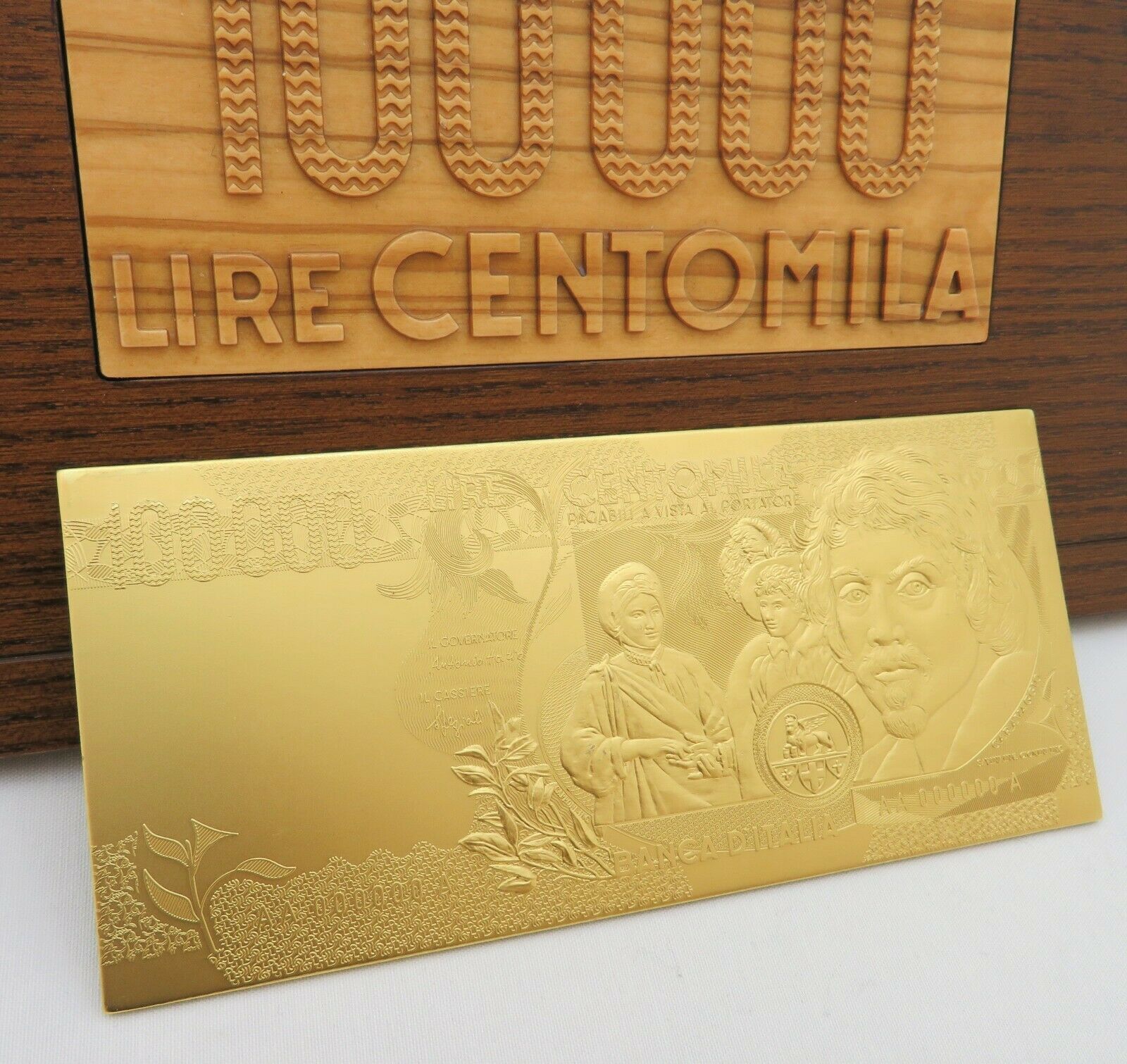 BANCONOTA LIRE IN ORO 18 KT